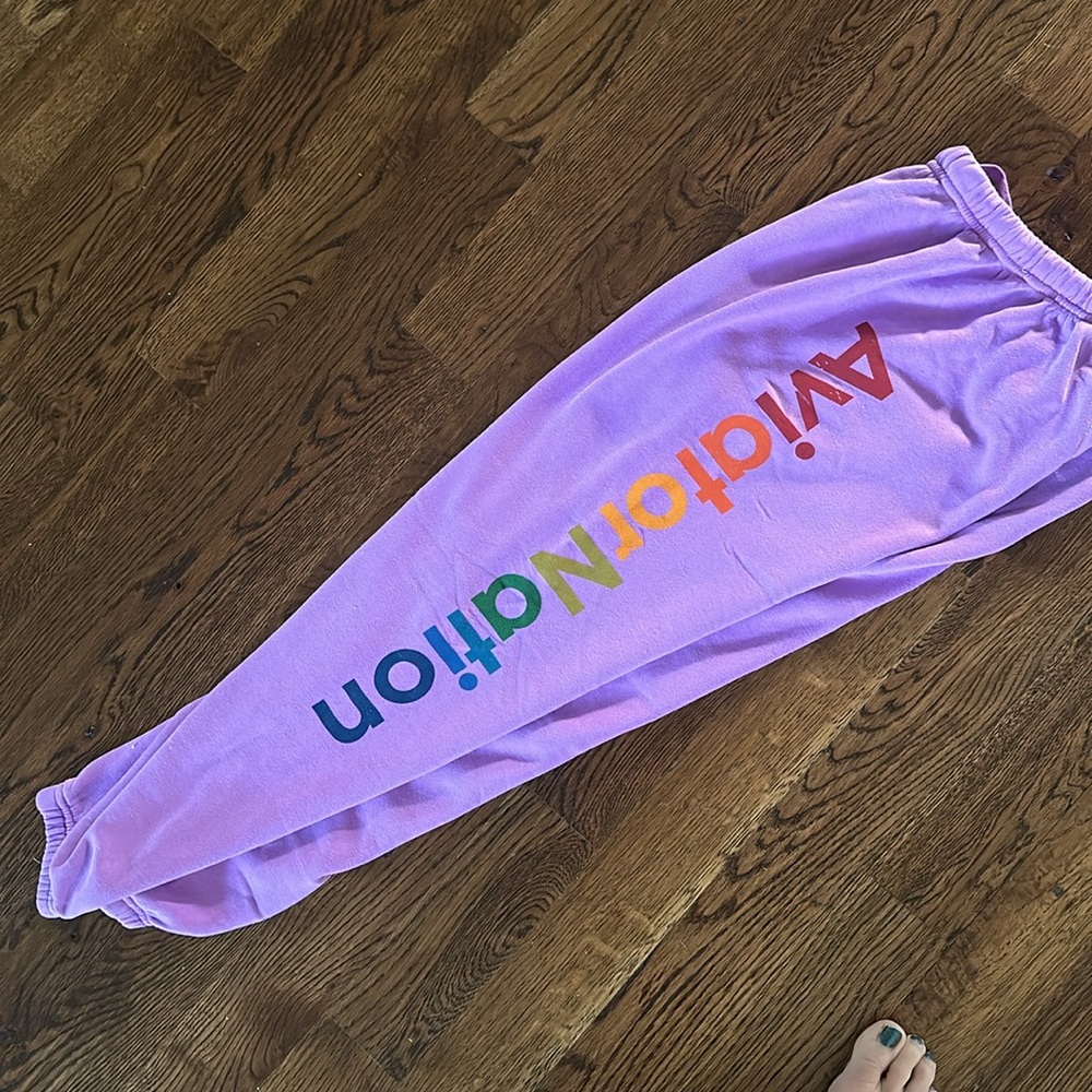 Aviator Nation Purple Sweatpants NWT Small - Picture 4 of 10